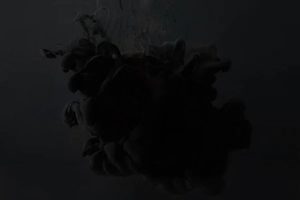 Black Gouache Paint Splash Dark Background — Stock Photo, Image