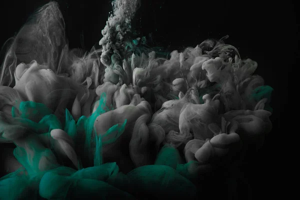Textura Oscura Abstracta Con Salpicaduras Verdes Grises Tinta — Foto de Stock