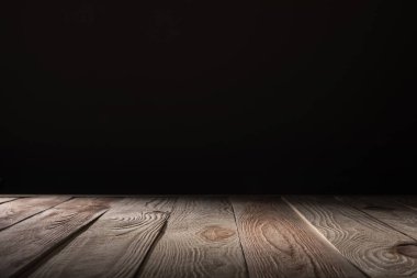 brown striped wooden background on black clipart