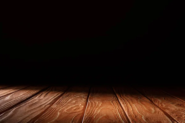 Fondo Texturizado Madera Rayas Naranja Sobre Negro — Foto de Stock