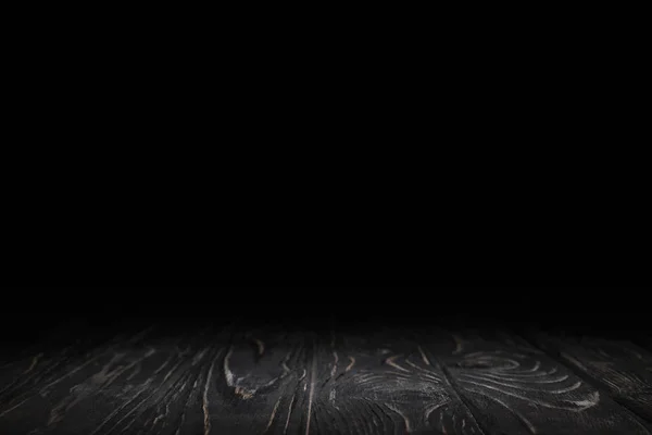 Темно Сірий Смугастий Дерев Яний Фон Чорному — стокове фото