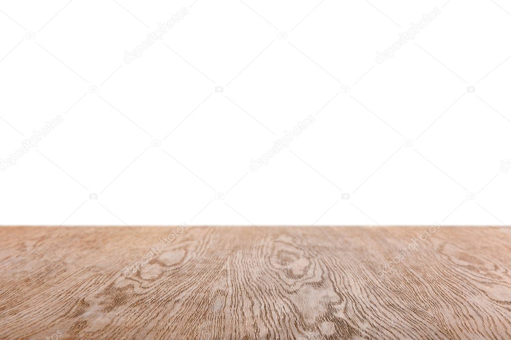 brown striped wooden background on white