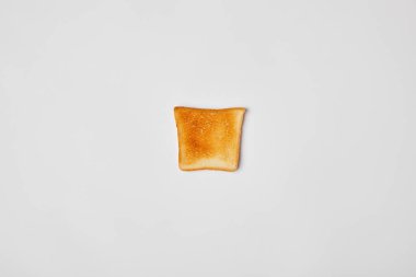 top view of grilled crispy toast on grey background clipart