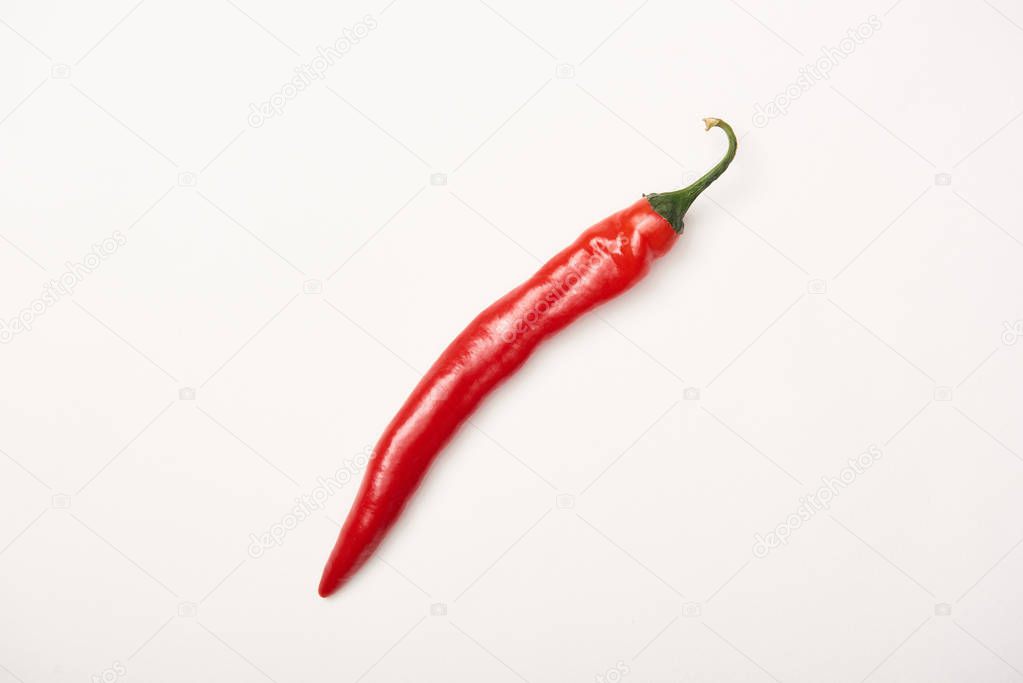Studio shot of chili pepper on white background