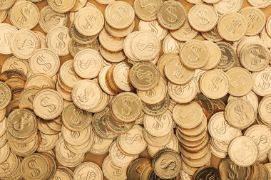 «Ana sayfa» dolar işaretleri, st ile altın sikke görünümünü patrick günü kavramı