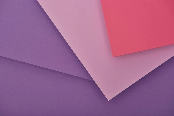 Top View Lilac Violet Pink Paper Sheets Copy Space — Stock Photo, Image