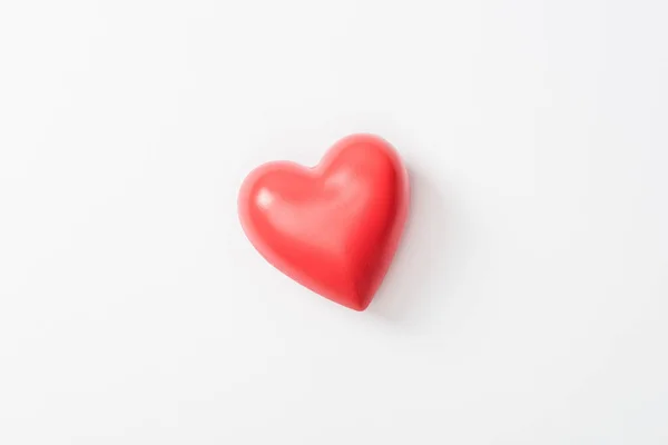 Top View Toy Heart Grey Background — Stock Photo, Image