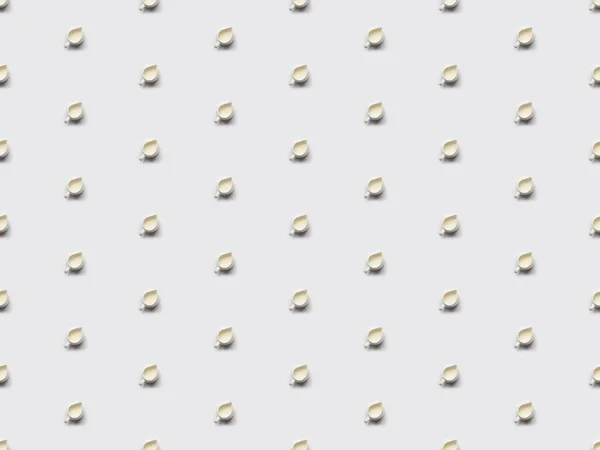 Collage Milk Jars Grey Background Seamless Pattern — Stock Photo, Image