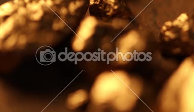 unwrought altın parlak taş dokulu arka plan üzerinde seçici odak