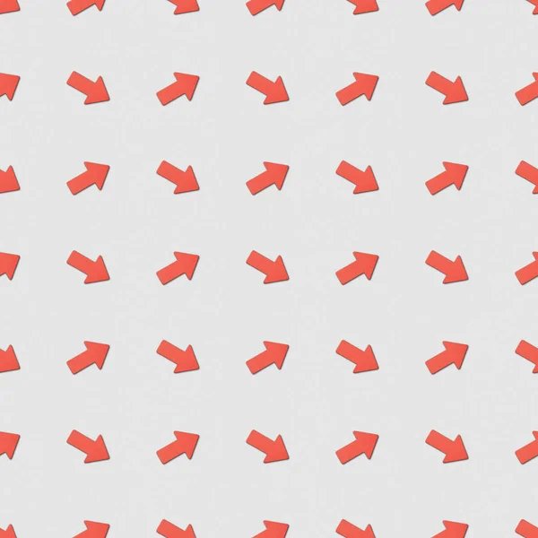 Collage Roter Zeiger Auf Grauem Hintergrund Nahtloses Hintergrundmuster — Stockfoto
