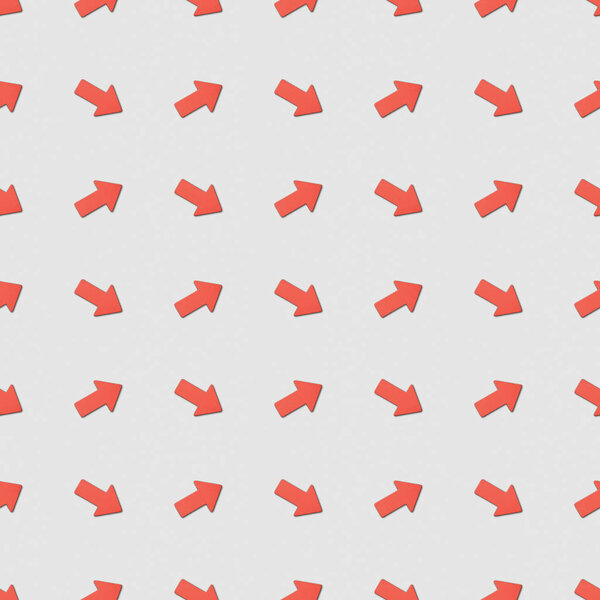 collage of red pointers on grey background, seamless background pattern