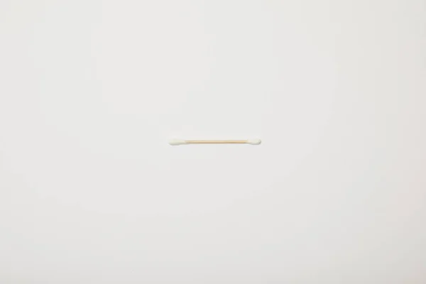 Top View Cotton Ear Stick White Background — Stock Photo, Image