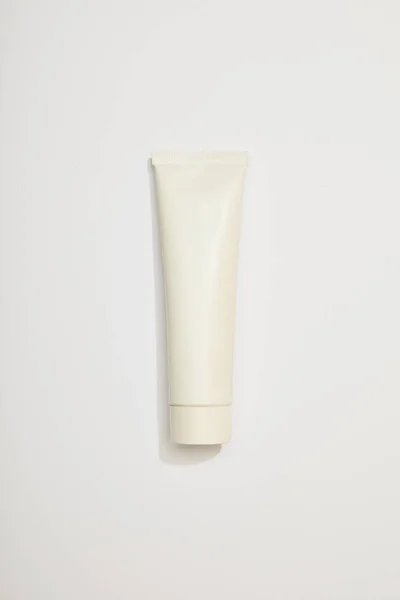 Top View Toothpaste Tube White Background — Stock Photo, Image