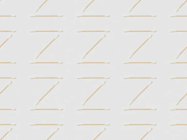 Ear Sticks Grey Background Seamless Background Pattern — Stock Photo, Image