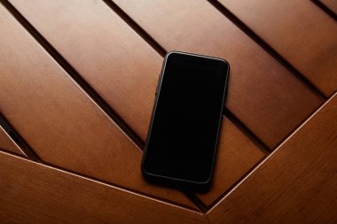boş ekran ve kopya alanı ile Smartphone Üstten Görünüm 