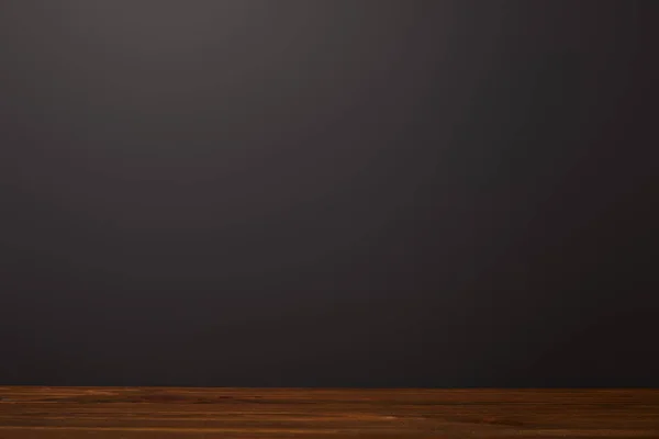 Деревянная Поверхность Черном Фоне Копировальным Пространством — стоковое фото