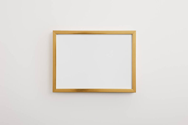 wooden square, decorative frame on white background 