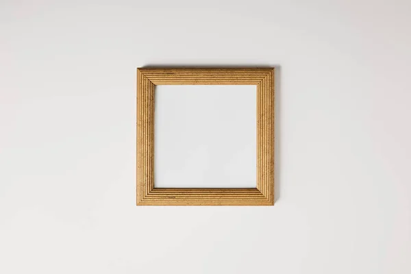 Blanco Vierkante Frame Witte Achtergrond — Stockfoto