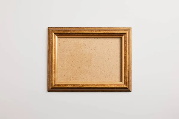 Wooden Blank Square Frame White Background — Stock Photo, Image