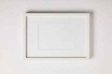 white mock up frame on white background  clipart