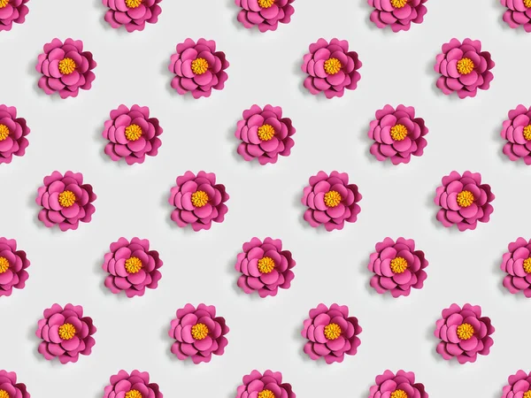 シームレスな背景パターンの紙の花 — ストック写真