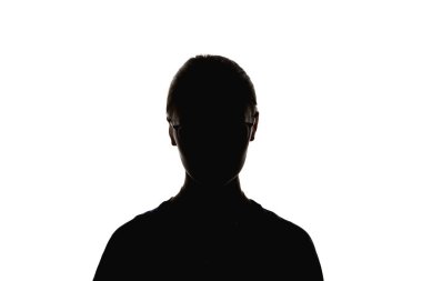 Beyaz kamera izole görünümlü gözlük kadın Silhouette