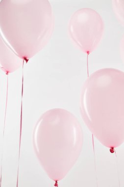 arka plan üzerinde beyaz izole dekoratif pembe Hava balonlar