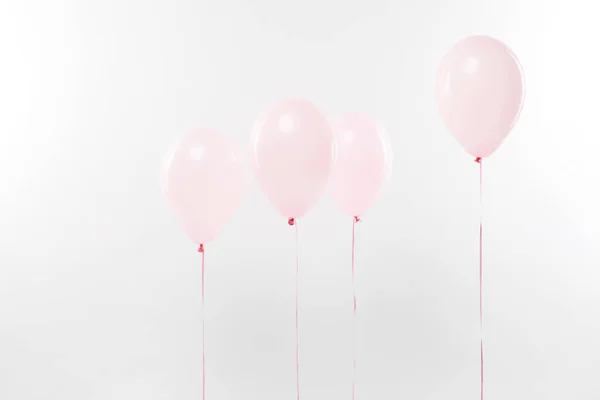 Globos Aire Rosa Decorativos Blanco Con Espacio Copia — Foto de Stock