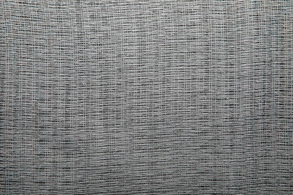top view of background made of textured grey sackcloth with copy space