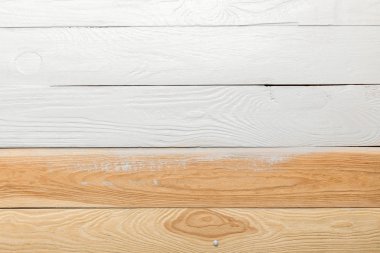 kopya alanı ile beyaz boyalı dokulu ahşap arka plan