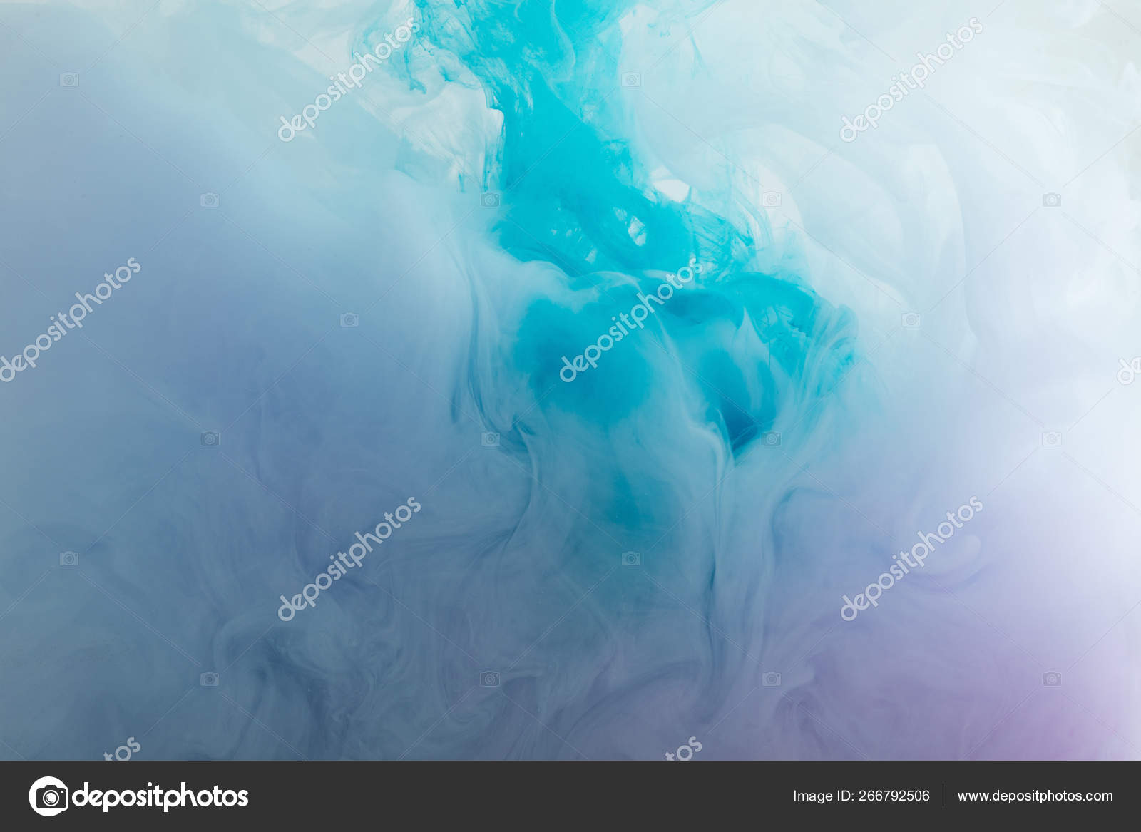 Close View Blue Purple Smoky Paint Swirls Water — Stock Photo ...