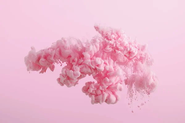 Pink Paint Splash Water Isolated Pink — Stock Photo, Image