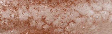panoramic shot of brown colorful watercolor paint spill on textured background  clipart