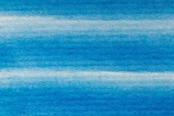 Vue Rapprochée Peinture Aquarelle Bleue Sur Papier Texturé — Photo