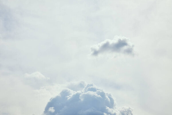 Blue sky with white clouds and copy space