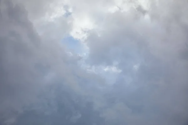 Blue sky with overcast clouds and copy space