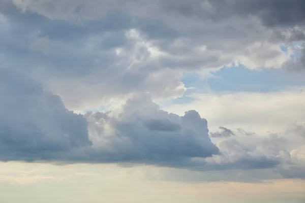 Dark and overcast clouds on sky with copy space
