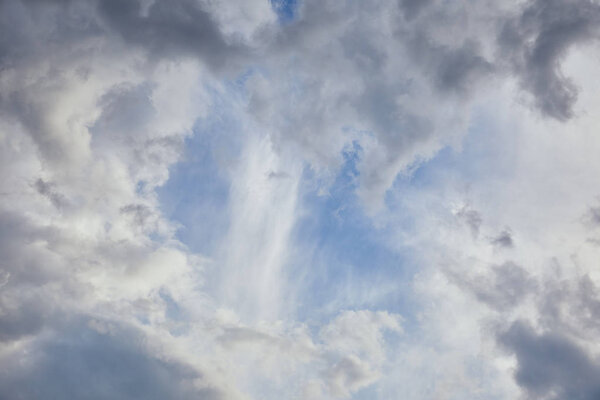 blue sky background with grey clouds 