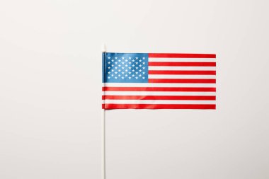 beyaz arka plan üzerinde ulusal ABD bayrağı üst görünümü 