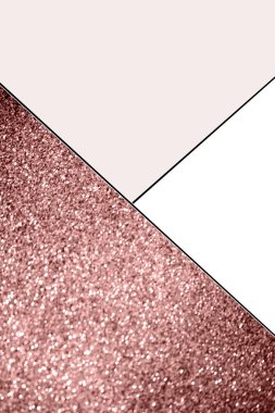 parıltılı, beyaz ve açık pembe renklerde geometrik arka plan 