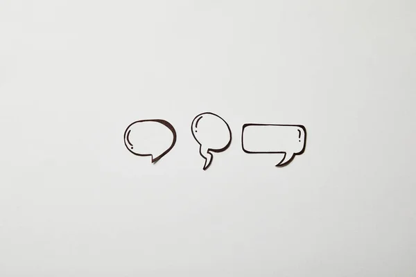Thought Speech Bubbles White Surface — Stock Photo, Image