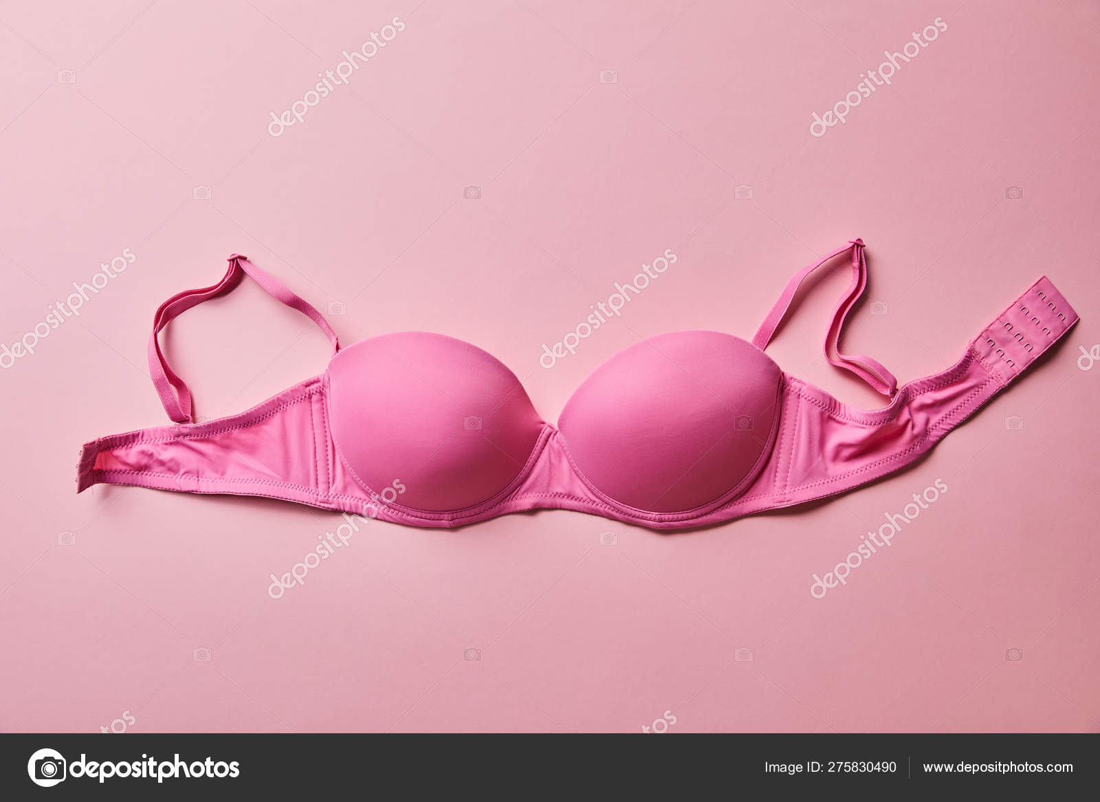 Top View Pink Brassiere Light Pink Background Breast Cancer Concept Stock  Photo by ©AntonMatyukha 275830490