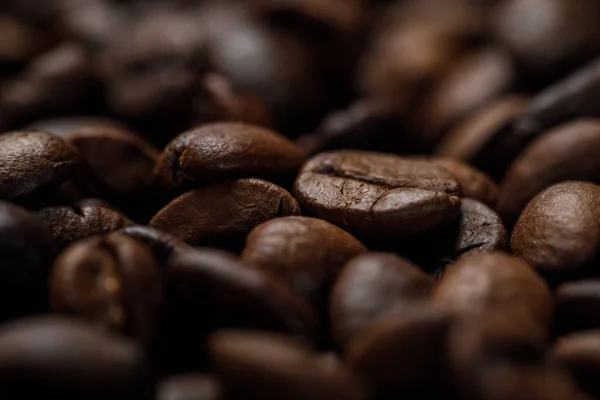 Close View Delicious Fresh Coffee Grains — Stock Photo, Image
