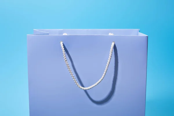 Bolsa Compras Púrpura Con Cuerdas Blancas Azul — Foto de Stock