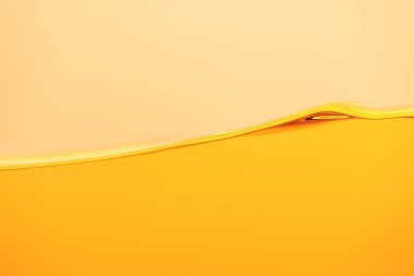 yellow bright liquid wave isolated on yellow clipart