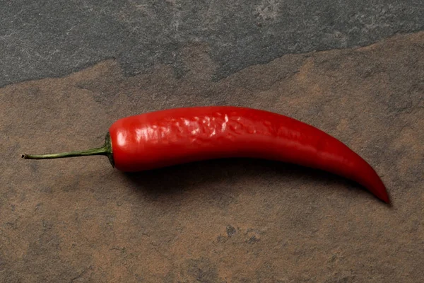 Blick Von Oben Auf Mexikanische Würzig Bunte Paprika Auf Steintisch — Stockfoto