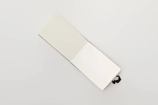 Top View Empty Open Notebook White Background — Stock Photo, Image