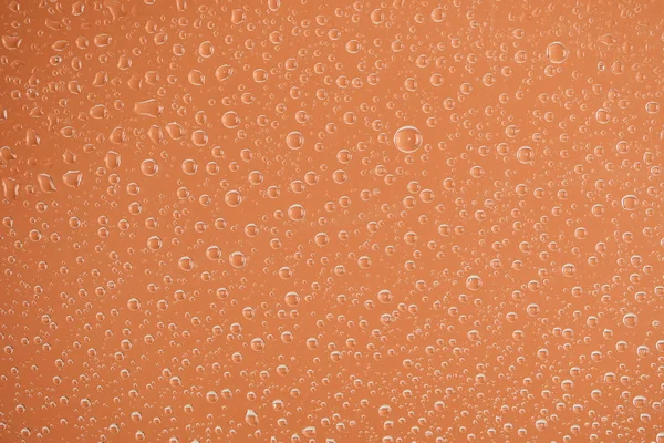 Clear Transparent Water Drops Beige Background — Stock Photo, Image