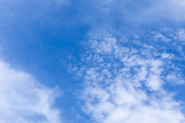 blue sky with white clouds in summertime 