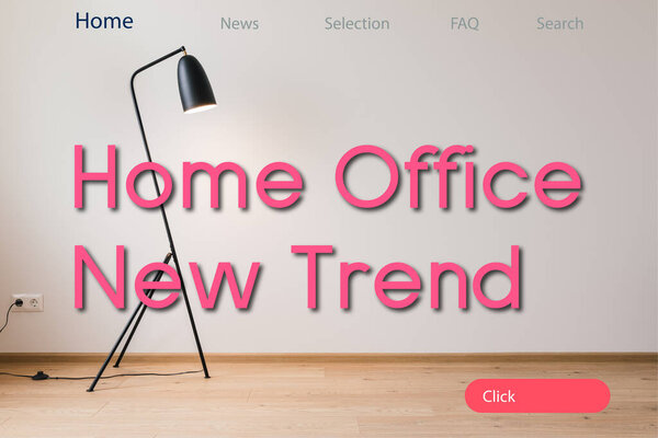 modern floor lamp near home office new trend lettering 